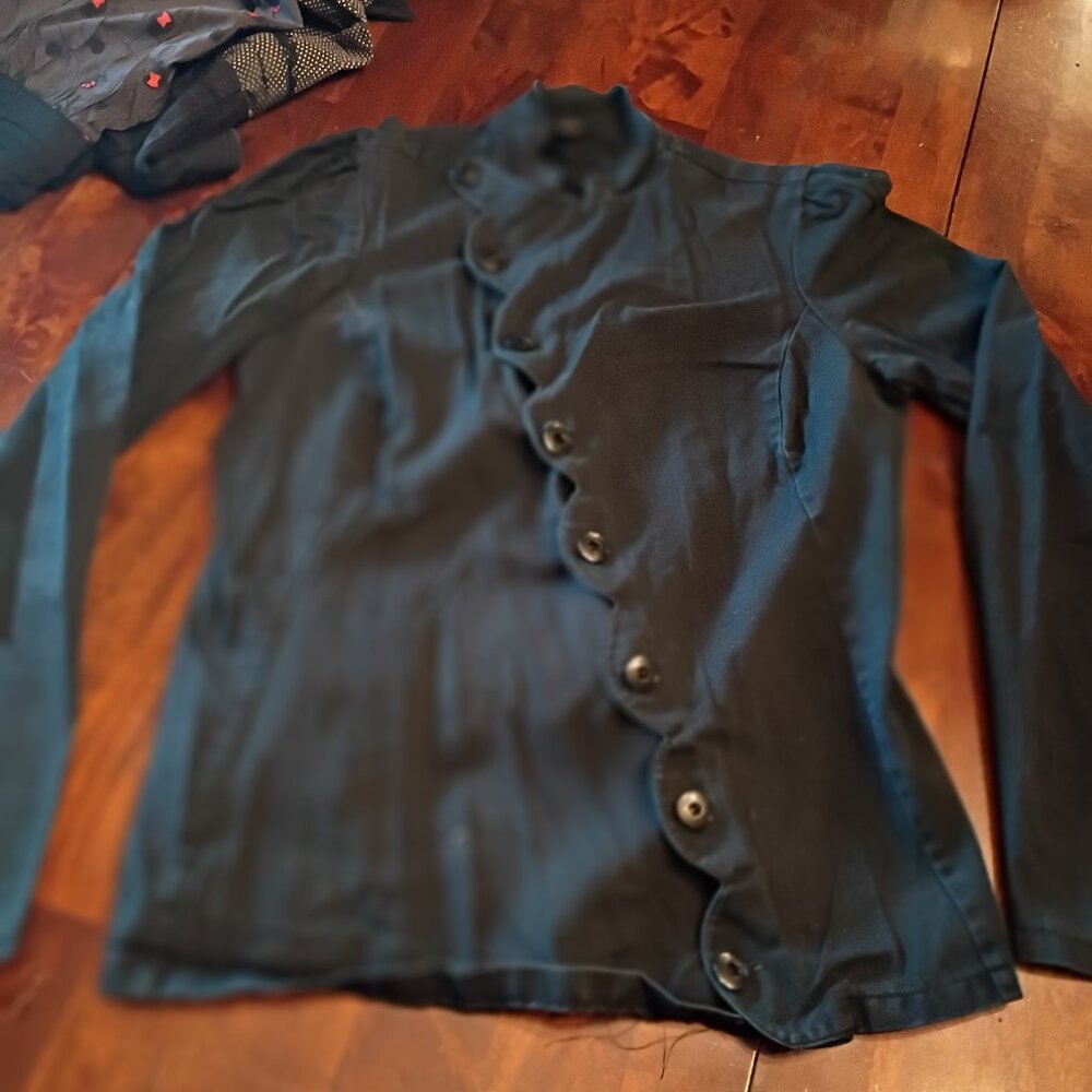 Diagonally Buttoned Button Up Jacket. - image 1
